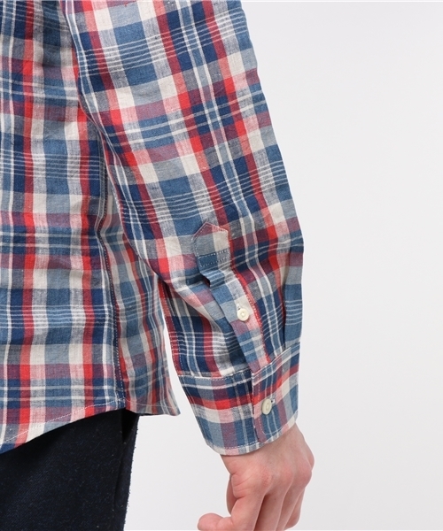 Quiksilver(クイックシルバー)の「LINEN CHECK LS(シャツ/ブラウス・メンズ・ブルー/レッド・MEDIUM/LARGE/SMALL)」の6枚目の写真