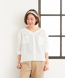 un dix cors | デコルテシャツブラウス(シャツ/ブラウス)
