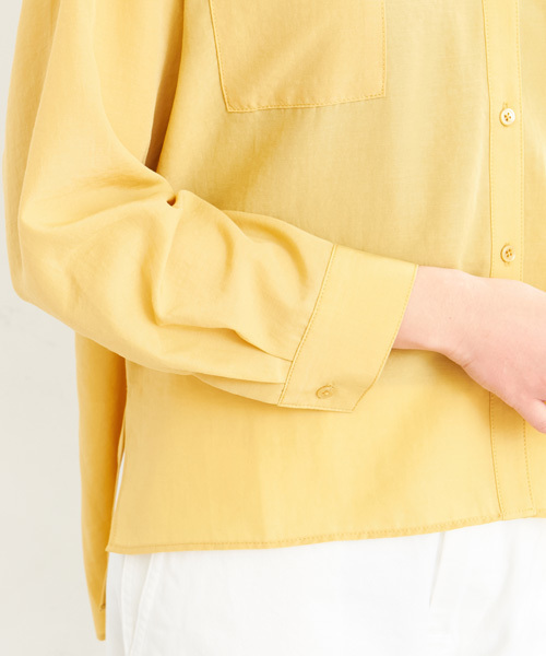 un dix cors（アンディコール）の「デコルテシャツブラウス（シャツ/ブラウス・レディース・ブルー/ホワイト/イエロー・ﾌﾘ-）」の14枚目の写真