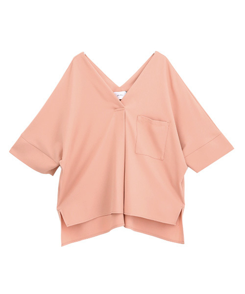 Luz Llena (philter)(ラズレナ フィルター)の「ジョーゼット・ドルマン半袖ブラウス(シャツ/ブラウス・レディース・オフホワイト/ネイビー/ピンク/ブラック/カーキ・MEDIUM)」の5枚目の写真