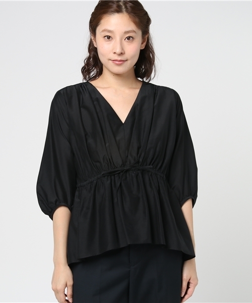 SHIPS（シップス）の「ぺプラムブラウス（シャツ/ブラウス・レディース・グリーン/ブラック・ONE SIZE）」の7枚目の写真