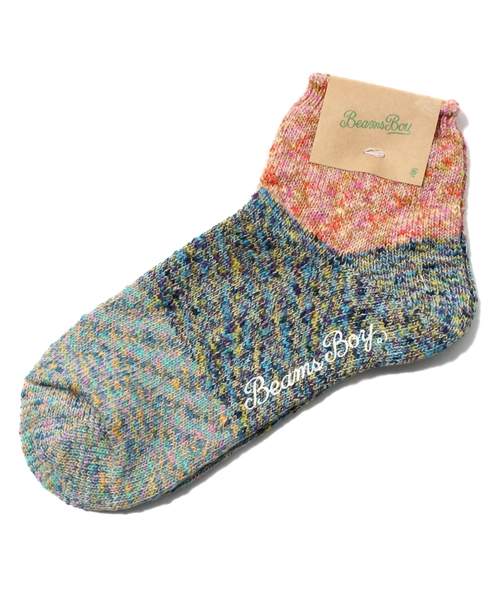 BEAMS BOY（ビームスボーイ）の「○BEAMS BOY / 3トーンMIX ソックス（ソックス/靴下・レディース・グレー/ピンク/グリーン・ONE SIZE）」の3枚目の写真