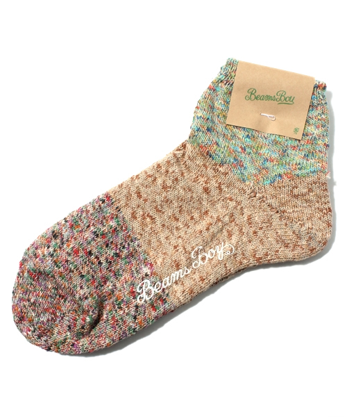 BEAMS BOY（ビームスボーイ）の「○BEAMS BOY / 3トーンMIX ソックス（ソックス/靴下・レディース・グレー/ピンク/グリーン・ONE SIZE）」の2枚目の写真