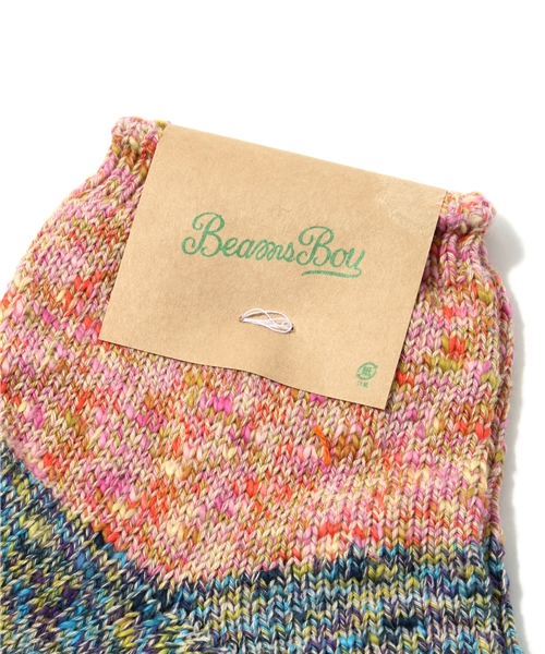 BEAMS BOY（ビームスボーイ）の「○BEAMS BOY / 3トーンMIX ソックス（ソックス/靴下・レディース・グレー/ピンク/グリーン・ONE SIZE）」の4枚目の写真