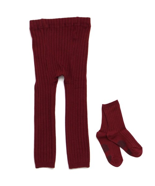 apres les cours（アプレレクール）の「ソックス＆レギンスセパレートタイツ（タイツ/ストッキング・キッズ・ネイビー/ワインレッド/グレー・90/100/120/140）」の9枚目の写真