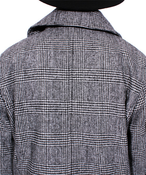 ８(eight)（エイト）の「チェック ロング Ｐコート メルトン（ピーコート・メンズ・チャコールグレー/グレー/その他/その他1・MEDIUM/LARGE/X-LARGE）」の18枚目の写真