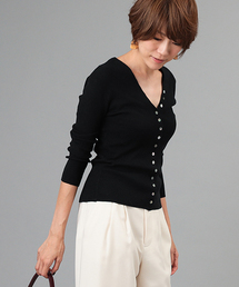 RIVE DROITE | 2way釦付Vネックニット(ニット/セーター)