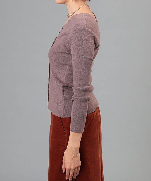 RIVE DROITE（リヴドロワ）の「2way釦付Vネックニット（ニット/セーター・レディース・ブラック/グレー/ベージュ・FREE）」の5枚目の写真