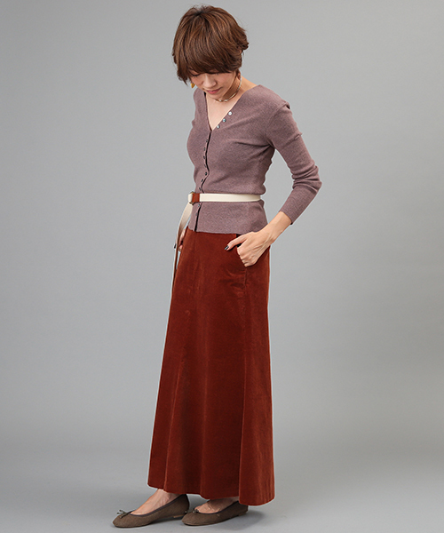 RIVE DROITE（リヴドロワ）の「2way釦付Vネックニット（ニット/セーター・レディース・ブラック/グレー/ベージュ・FREE）」の14枚目の写真