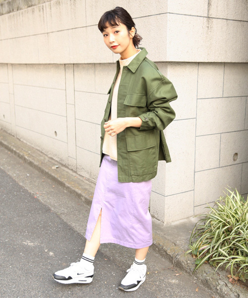 LOWRYS FARM（ローリーズファーム）の「オックスカラータイトスカート　783431 （スカート・レディース・ブラック/オレンジ/ライラック/ベージュ・MEDIUM/LARGE）」の17枚目の写真