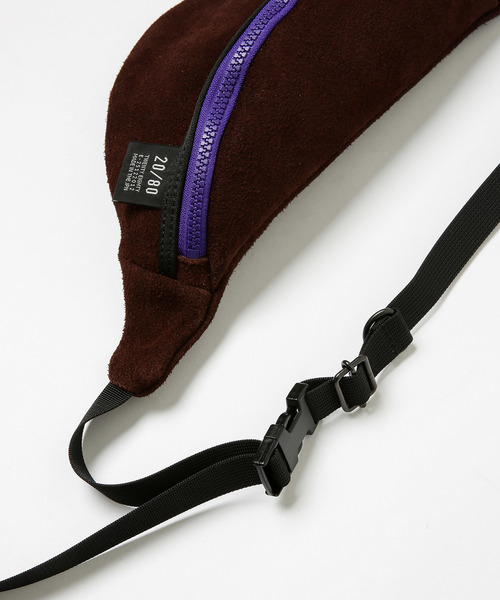 20/80（テゥエンティーエイティー）の「【20/80】トゥエンティーエイティー/COW SUEDE  WAIST BAG（ボディバッグ/ウエストポーチ・メンズ・ブラック/ブラウン/ブラック系その他/ライトグレー・FREE）」の7枚目の写真
