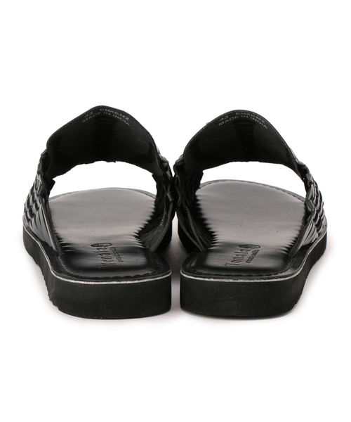 SHIPS JET BLUE（シップスジェットブルー）の「TONALA: レザーメッシュスリッパサンダル（サンダル・メンズ・ブラック/ブラウン・40/41/42/43）」の4枚目の写真