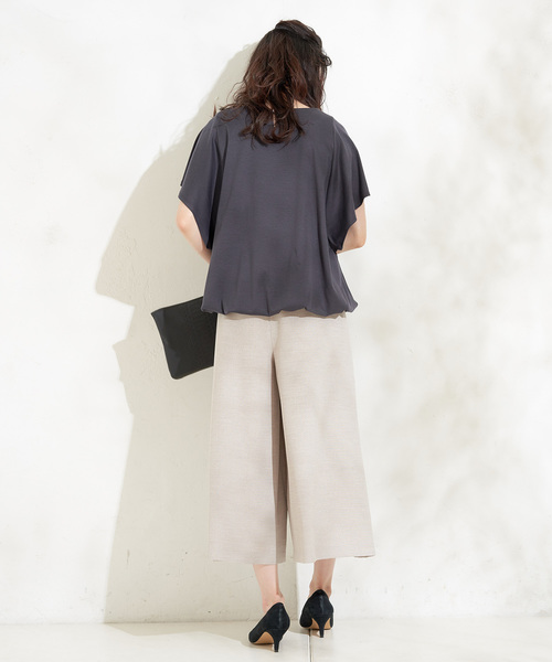 RIVE DROITE（リヴドロワ）の「C/Cuギャザーヘムカットソー（Tシャツ/カットソー・レディース・ホワイト/チャコールグレー・FREE）」の7枚目の写真