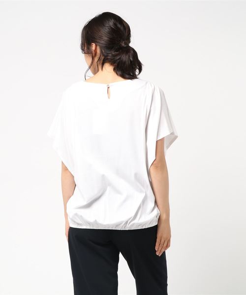 RIVE DROITE（リヴドロワ）の「C/Cuギャザーヘムカットソー（Tシャツ/カットソー・レディース・ホワイト/チャコールグレー・FREE）」の4枚目の写真