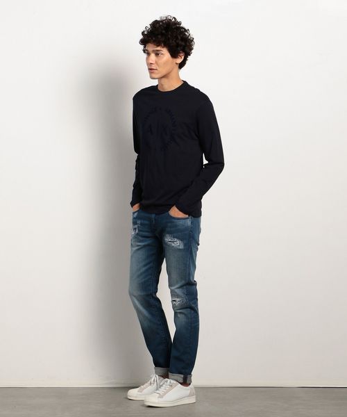 ARMANI EXCHANGE(アルマーニエクスチェンジ)の「【A|Xアルマーニ エクスチェンジ】サークルAXロゴ ロングTシャツ(Tシャツ/カットソー・メンズ・ホワイト/ネイビー・SMALL/MEDIUM/LARGE/X-LARGE/X-SMALL)」の10枚目の写真
