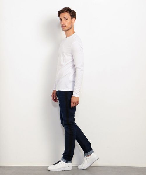 ARMANI EXCHANGE(アルマーニエクスチェンジ)の「【A|Xアルマーニ エクスチェンジ】サークルAXロゴ ロングTシャツ(Tシャツ/カットソー・メンズ・ホワイト/ネイビー・SMALL/MEDIUM/LARGE/X-LARGE/X-SMALL)」の5枚目の写真