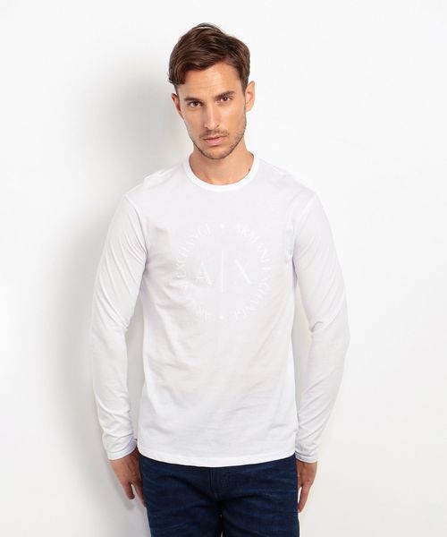 ARMANI EXCHANGE(アルマーニエクスチェンジ)の「【A|Xアルマーニ エクスチェンジ】サークルAXロゴ ロングTシャツ(Tシャツ/カットソー・メンズ・ホワイト/ネイビー・SMALL/MEDIUM/LARGE/X-LARGE/X-SMALL)」の3枚目の写真