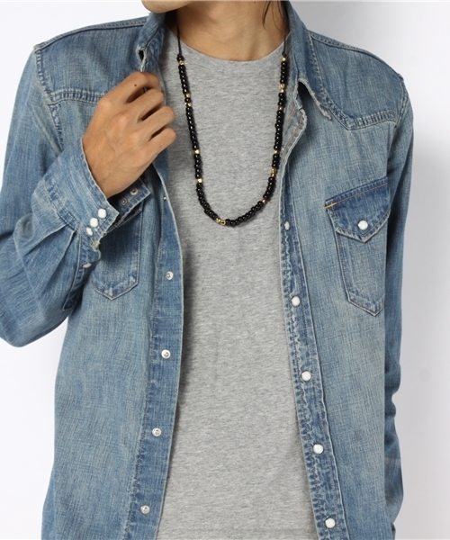 BEAUTY&YOUTH UNITED ARROWS（ビューティーアンドユースユナイテッドアローズ）の「MT ビーズ ネックレス MONO （LB）◆§4（ネックレス・メンズ・ホワイト/ブラック・フリー）」の3枚目の写真