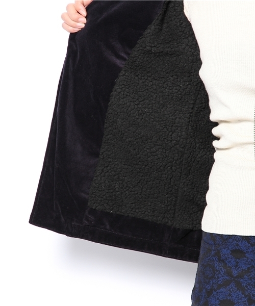 NANO universe（ナノユニバース）の「BARK TANNAGE/コーデュロイライダース L/S（ライダースジャケット・レディース・ブラック/ネイビー・38/36）」の11枚目の写真