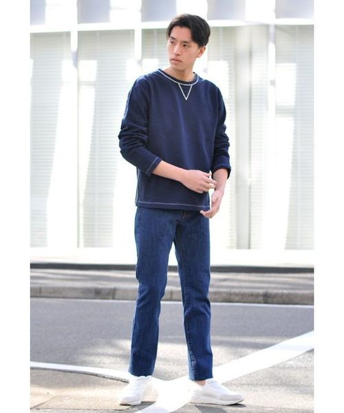 EVOLUTION(エボリューション)の「シンプルなストレートシルエットで落ち着いた大人のデニムパンツ(デニムパンツ・メンズ・ネイビー/ブルー・SMALL/MEDIUM/LARGE/X-LARGE/XX-LARGE/XXX-LARGE)」の8枚目の写真