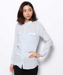 PLST | レーヨン長袖スリムシャツ(シャツ/ブラウス)