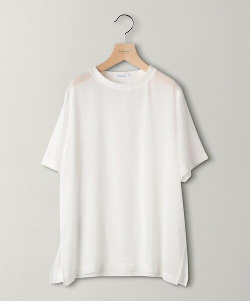 BEAUTY&YOUTH UNITED ARROWS（ビューティーアンドユースユナイテッドアローズ）の「BY シフォンシアーTシャツ（Tシャツ/カットソー・レディース・ブラック/ベージュ/ホワイト・FREE）」の6枚目の写真
