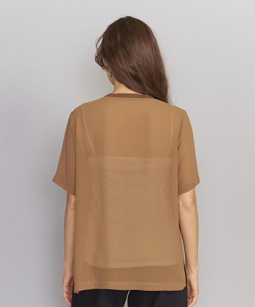 BEAUTY&YOUTH UNITED ARROWS（ビューティーアンドユースユナイテッドアローズ）の「BY シフォンシアーTシャツ（Tシャツ/カットソー・レディース・ブラック/ベージュ/ホワイト・FREE）」の13枚目の写真