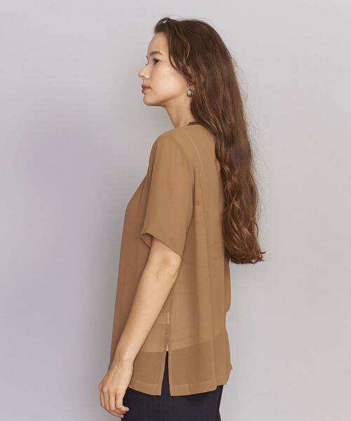 BEAUTY&YOUTH UNITED ARROWS（ビューティーアンドユースユナイテッドアローズ）の「BY シフォンシアーTシャツ（Tシャツ/カットソー・レディース・ブラック/ベージュ/ホワイト・FREE）」の15枚目の写真
