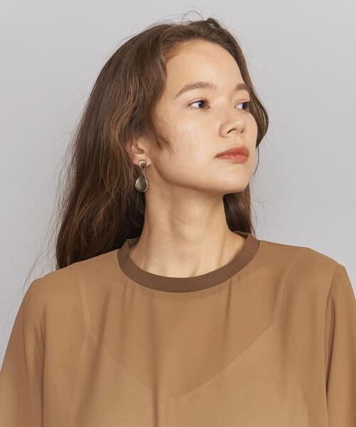 BEAUTY&YOUTH UNITED ARROWS（ビューティーアンドユースユナイテッドアローズ）の「BY シフォンシアーTシャツ（Tシャツ/カットソー・レディース・ブラック/ベージュ/ホワイト・FREE）」の17枚目の写真
