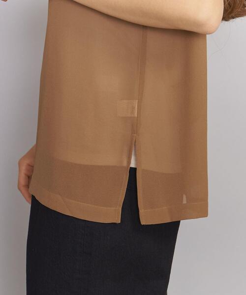 BEAUTY&YOUTH UNITED ARROWS（ビューティーアンドユースユナイテッドアローズ）の「BY シフォンシアーTシャツ（Tシャツ/カットソー・レディース・ブラック/ベージュ/ホワイト・FREE）」の8枚目の写真