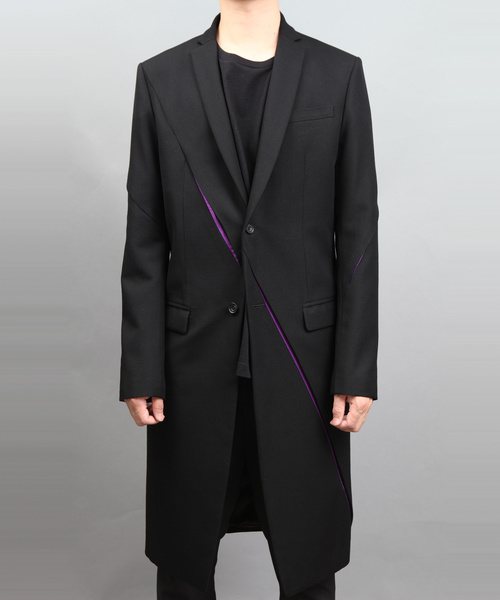 アトウ　ato チェスターコート　ブラック　46 ENGLAND LAMB MELTON STAND COLLAR COAT（ステンカラーコート