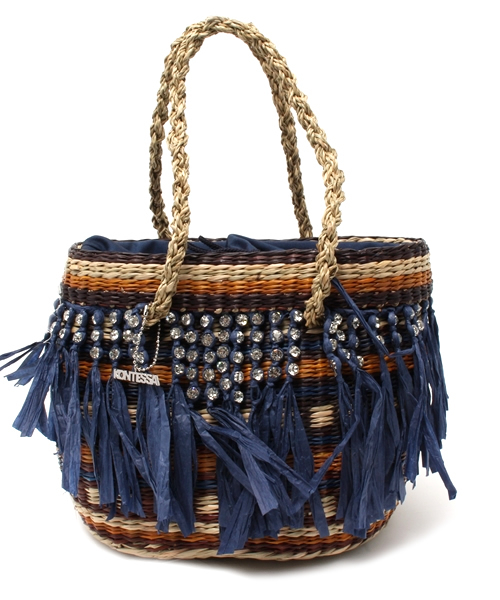 KONTESSA（コンテッサ）の「KONTESSA カゴバッグ（かごバッグ・レディース・ブルー/パープル・フリー）」の2枚目の写真