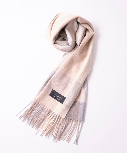 SMILE ORCHID(スマイルオーキッド)の「カシミヤ100%無地ストールマフラー(ストール/ショール・レディース・ブラック/グレー/ピンク/アイボリー/ダークグレー/ワインレッド/キャメル/グレイッシュベージュ/レッド系その他/ブルー系その他/ベージュ系その他・FREE)」の6枚目の写真