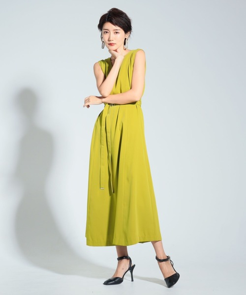 LADYMADE(レディメイド)の「スリットショルダーロングドレス(オケージョン)(ドレス・レディース・グリーン系その他/ラベンダー/ブラック・FREE)」の11枚目の写真