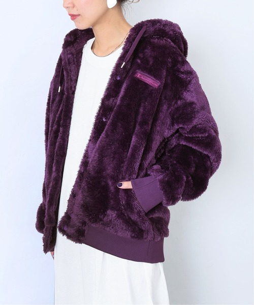 Champion(チャンピオン)の「【Champion/チャンピオン】SMU SHERPA フリーススナップパーカー◆(パーカー・レディース・ブラック/ベージュ/パープル・SMALL/MEDIUM)」の3枚目の写真