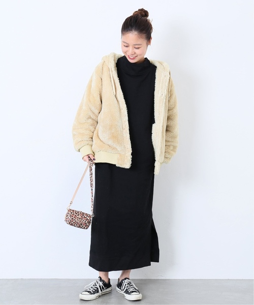 Champion(チャンピオン)の「【Champion/チャンピオン】SMU SHERPA フリーススナップパーカー◆(パーカー・レディース・ブラック/ベージュ/パープル・SMALL/MEDIUM)」の4枚目の写真