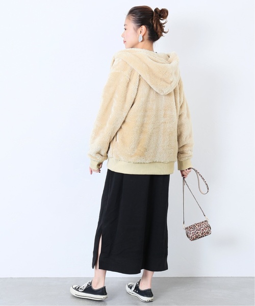 Champion(チャンピオン)の「【Champion/チャンピオン】SMU SHERPA フリーススナップパーカー◆(パーカー・レディース・ブラック/ベージュ/パープル・SMALL/MEDIUM)」の9枚目の写真