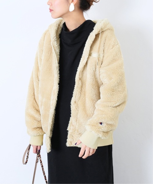 Champion(チャンピオン)の「【Champion/チャンピオン】SMU SHERPA フリーススナップパーカー◆(パーカー・レディース・ブラック/ベージュ/パープル・SMALL/MEDIUM)」の19枚目の写真