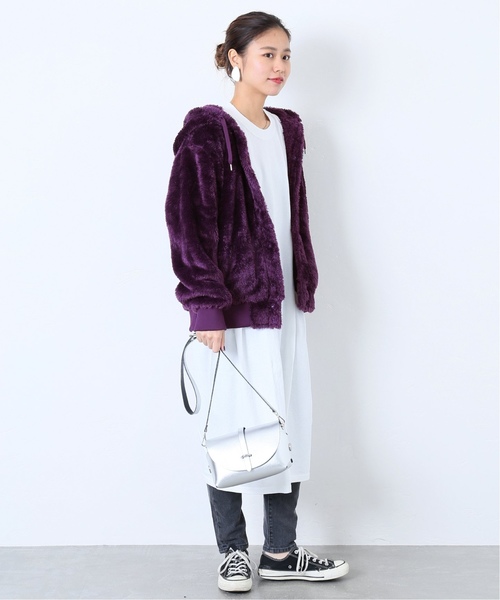 Champion(チャンピオン)の「【Champion/チャンピオン】SMU SHERPA フリーススナップパーカー◆(パーカー・レディース・ブラック/ベージュ/パープル・SMALL/MEDIUM)」の15枚目の写真