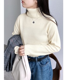 reca | サイズが選べて、カラバリ豊富！リブタートルベーシックハイネックニット(ニット/セーター)