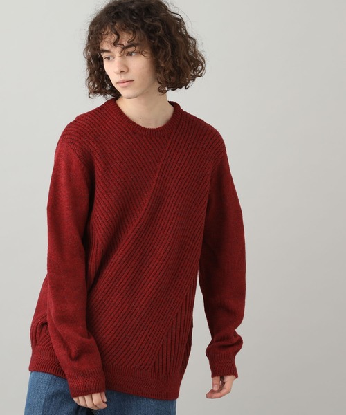 JUNRED(ジュンレッド)の「アルパカ混パターンニット(ニット/セーター・メンズ・キャメル/ベージュ系その他/ブルー系その他4/レッド・L/M/S)」の4枚目の写真