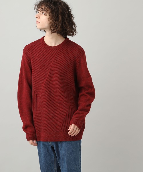 JUNRED(ジュンレッド)の「アルパカ混パターンニット(ニット/セーター・メンズ・キャメル/ベージュ系その他/ブルー系その他4/レッド・L/M/S)」の19枚目の写真