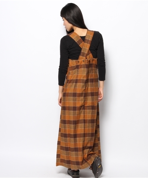 BEAMS BOY（ビームスボーイ）の「◎BEAMS BOY / ビエラ チェック ジャンパースカート（ワンピース・レディース・ブラウン/ブルー・ONE SIZE）」の5枚目の写真
