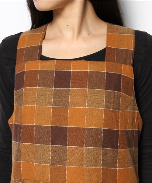 BEAMS BOY（ビームスボーイ）の「◎BEAMS BOY / ビエラ チェック ジャンパースカート（ワンピース・レディース・ブラウン/ブルー・ONE SIZE）」の6枚目の写真