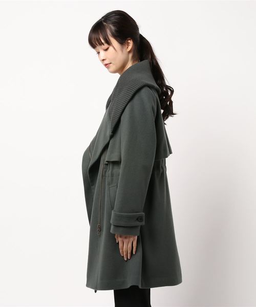 miniyu(ミニュウ)の「La SRIC/リブカラーコート(その他アウター・レディース・グレイッシュベージュ/グリーン/ブラック・38)」の18枚目の写真