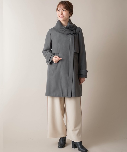 miniyu(ミニュウ)の「La SRIC/リブカラーコート(その他アウター・レディース・グレイッシュベージュ/グリーン/ブラック・38)」の19枚目の写真