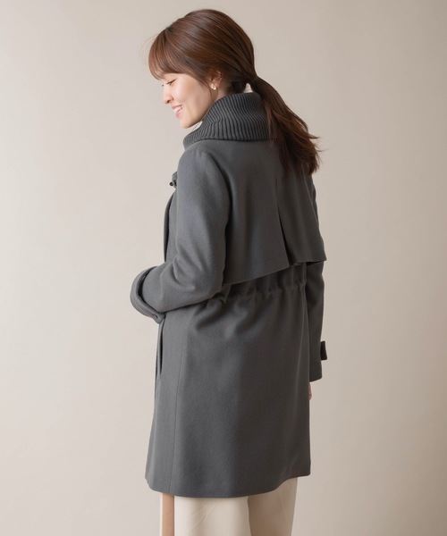 miniyu(ミニュウ)の「La SRIC/リブカラーコート(その他アウター・レディース・グレイッシュベージュ/グリーン/ブラック・38)」の4枚目の写真