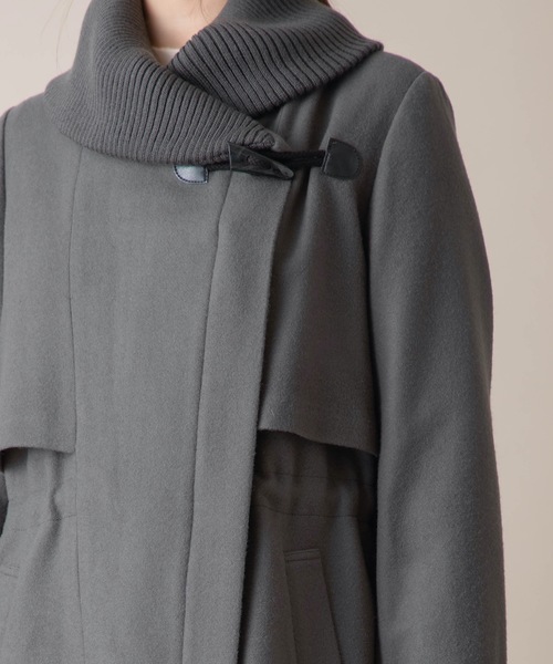 miniyu(ミニュウ)の「La SRIC/リブカラーコート(その他アウター・レディース・グレイッシュベージュ/グリーン/ブラック・38)」の13枚目の写真