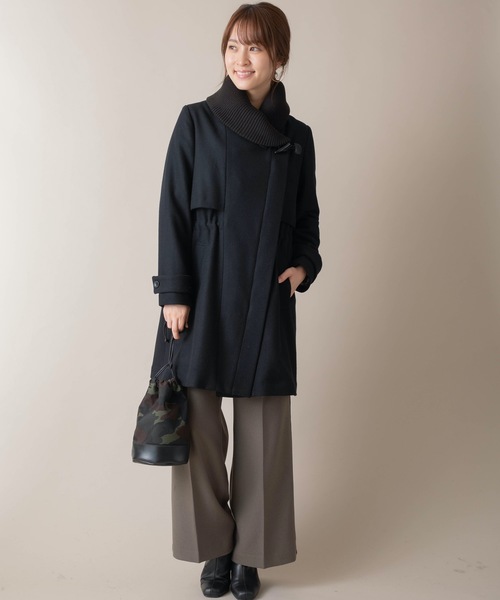 miniyu(ミニュウ)の「La SRIC/リブカラーコート(その他アウター・レディース・グレイッシュベージュ/グリーン/ブラック・38)」の14枚目の写真