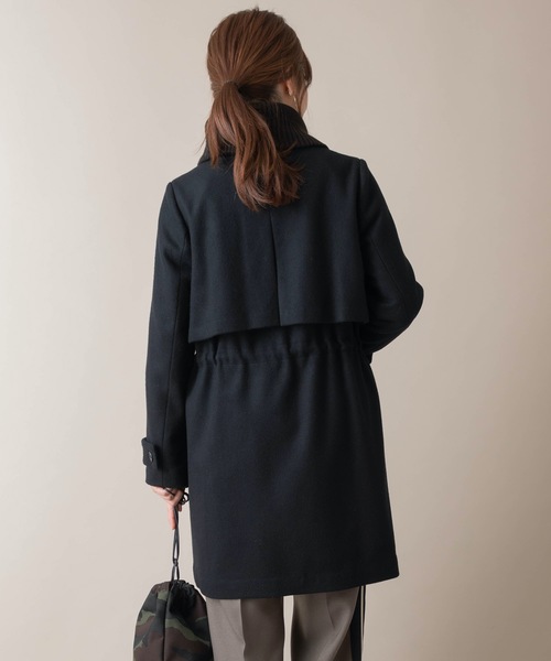 miniyu(ミニュウ)の「La SRIC/リブカラーコート(その他アウター・レディース・グレイッシュベージュ/グリーン/ブラック・38)」の6枚目の写真